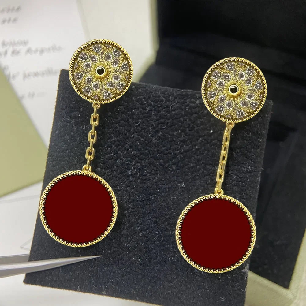 2025 New S925 Clover Four Leaf Design Simple Party Fashion Personality Woman Jewelry High-end Earrings Gift