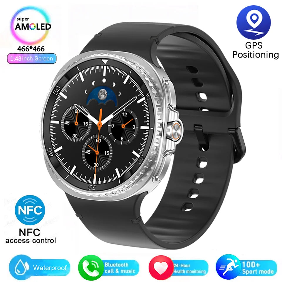 2025 New Watch 8 classic Smart Watch GPS Smart Watch Men Women 1.43" AMOLED Watch Ultra ЗATM Bluetooth Call Sports Smartwatches