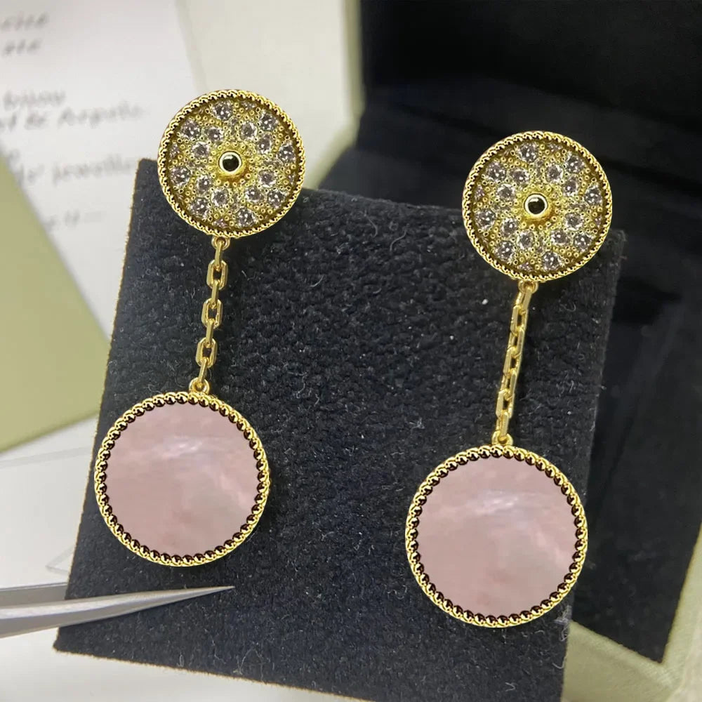 2025 New S925 Clover Four Leaf Design Simple Party Fashion Personality Woman Jewelry High-end Earrings Gift