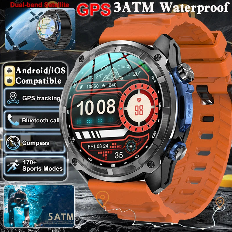 2025 New For HUAWEI Original 3ATM Ultra GPS Smart Watch Men Rugged Smart Watches Military Electronic Waterproof Digital Bracelet