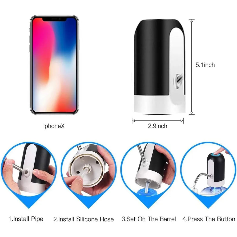 Water Bottle Pump 5 Gallon USB Charging Automatic Drinking Portable Electric Water Dispenser Switch
