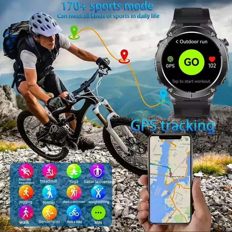 GPS New For HUAWEI Smart Watch DIgital Military Sport Electronic Bluetooth 10 ATM Waterproof Diving Original Bracelet For Xiaomi