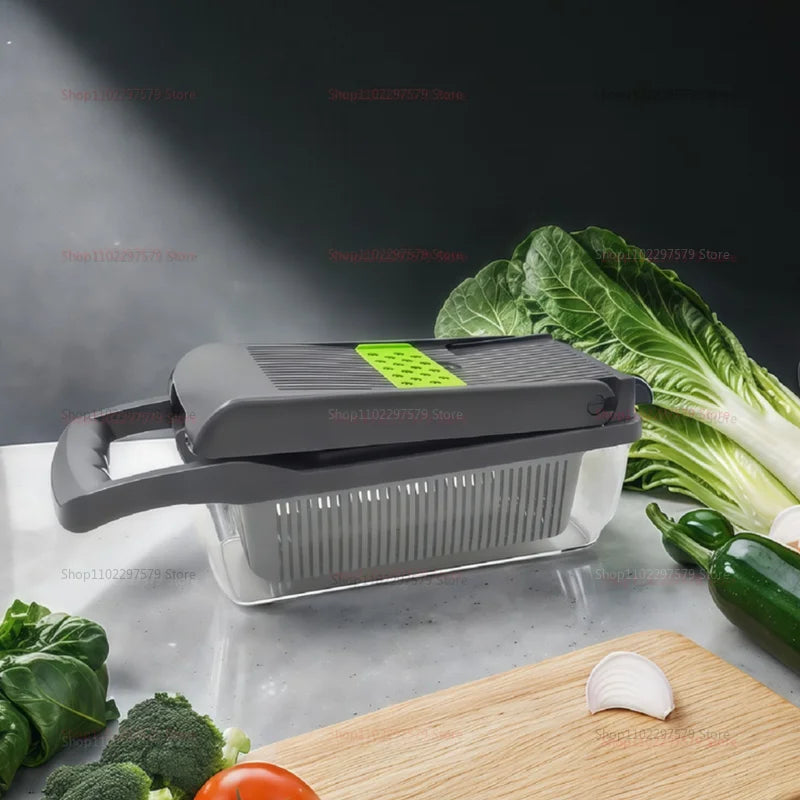 14/16-in-1 Vegetable Chopper Food Slicer Grater Carrot Tomato Cheese Onion Shredder Kitchen Utensil for Meal Prep & Cooking