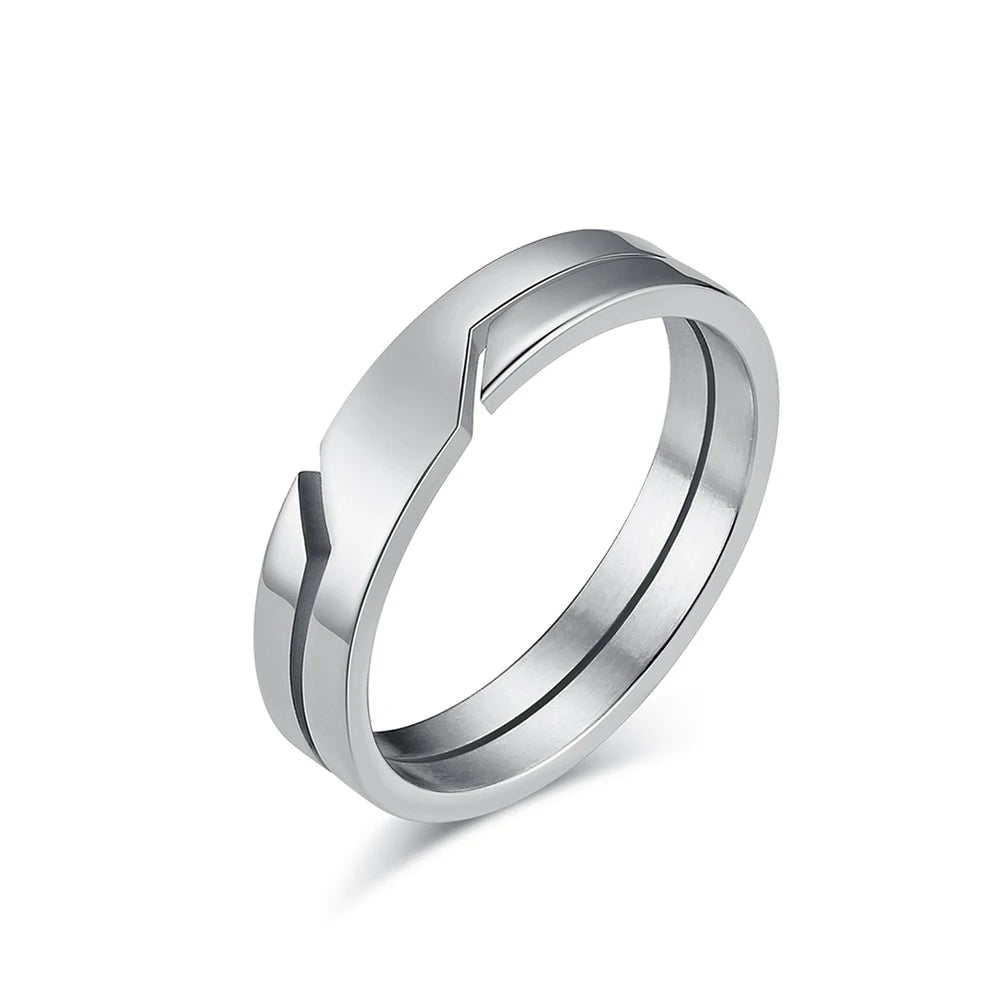 Fashion Casual Stainless Steel Couple Rings For Men Women Punk Simple Finger Ring Charm Jewelry Anniversary Gifts Dropshipping