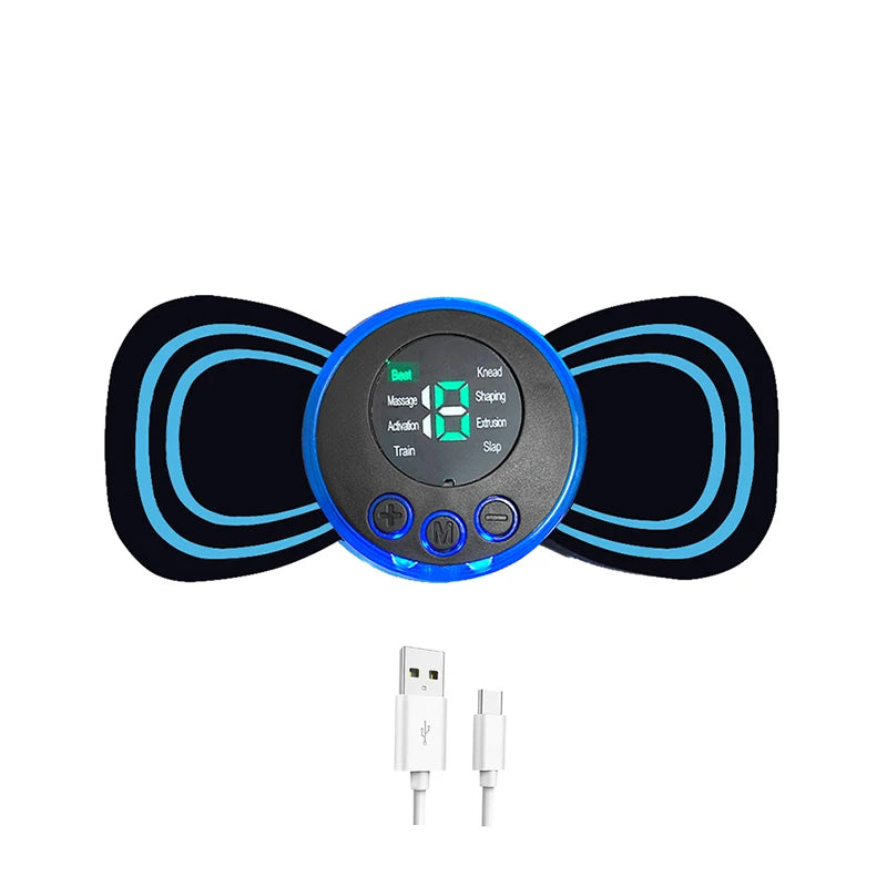 Portable Neck Massage Electric Massager Cervical Neck Back Patch 8 Mode Pulse Muscle Stimulator Portable Relief Pain