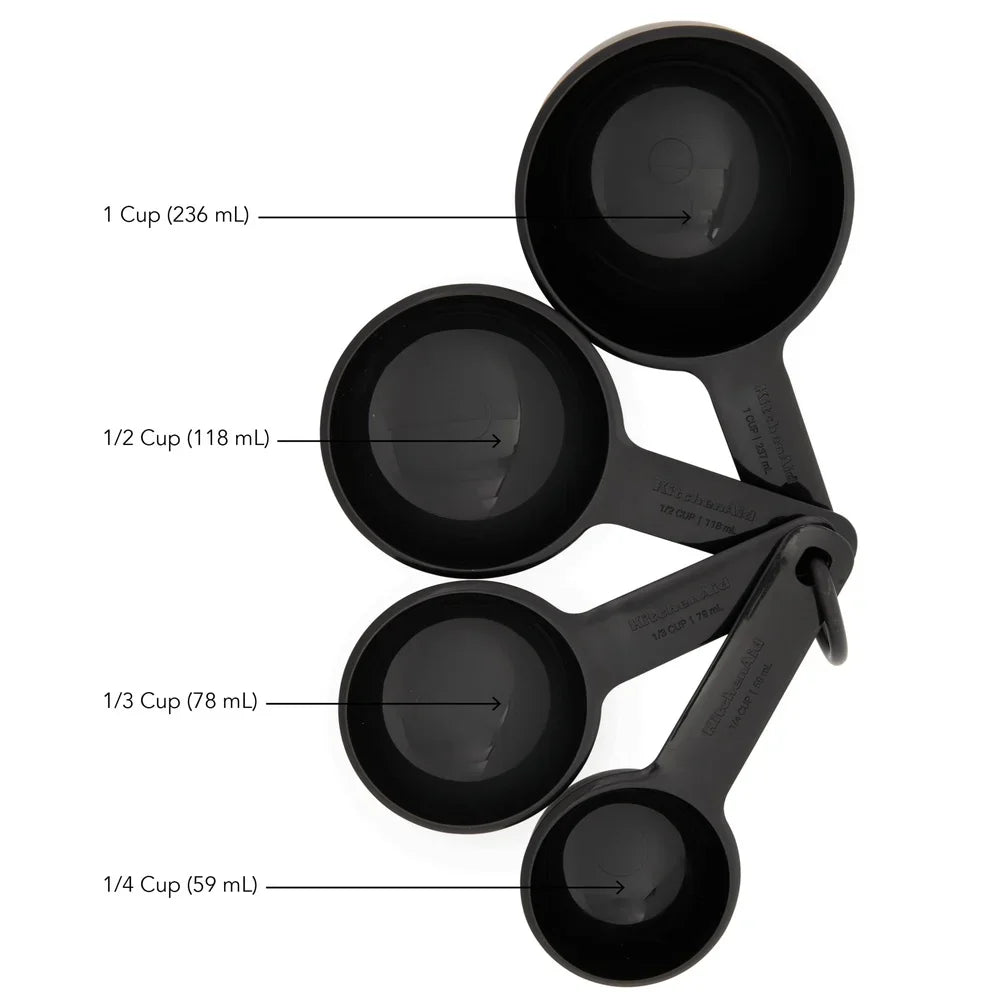 9-Piece Measuring Cup Spoon Set Soft Grip Dishwasher Safe Metric Measurements Baking Cooking Kitchen Universal Tools