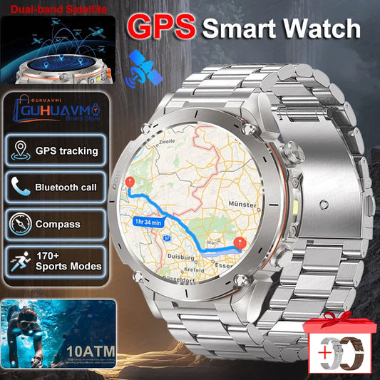 GPS New For HUAWEI Smart Watch DIgital Military Sport Electronic Bluetooth 10 ATM Waterproof Diving Original Bracelet For Xiaomi