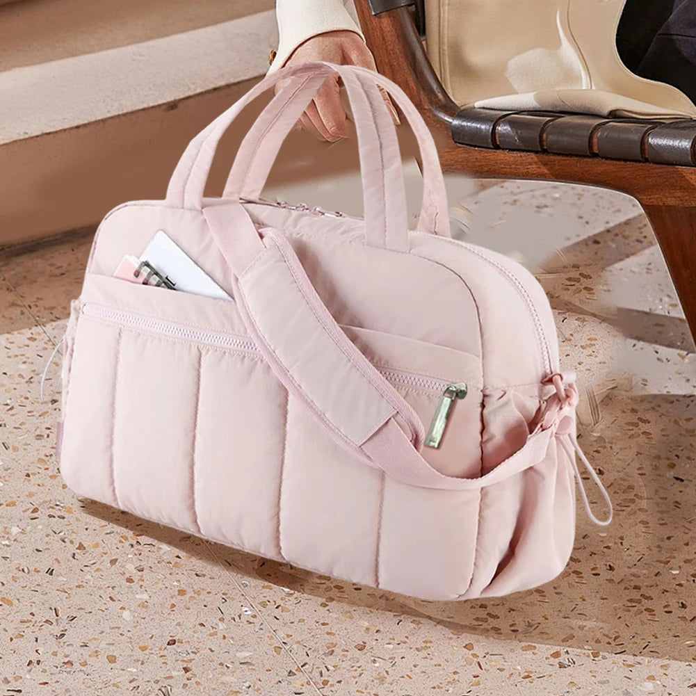 Women Gym Tote Bag Waterproof Carry-On Luggage Bag Large Capacity Airport Cabin Bag Outdoor Travel Hiking Carry Bag