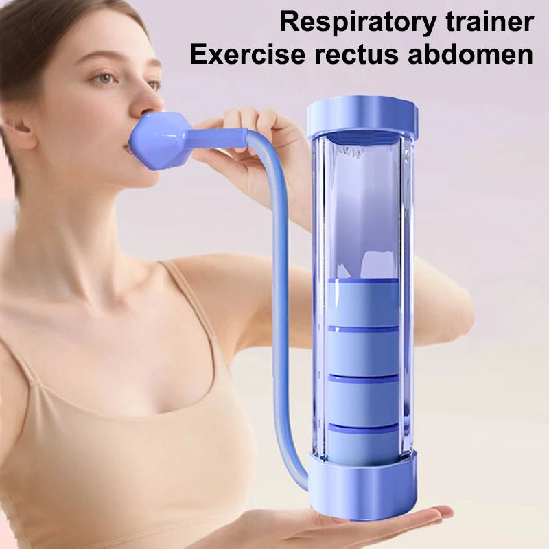 Adult-friendly Lung Capacity Training Setup - Breathing Exercise Device for Building Muscles