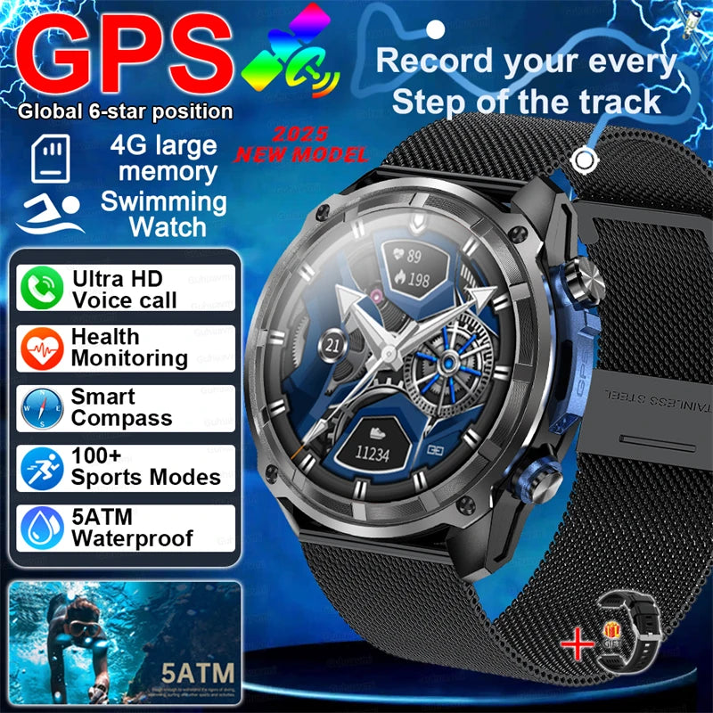 2025 New For HUAWEI Original 3ATM Ultra GPS Smart Watch Men Rugged Smart Watches Military Electronic Waterproof Digital Bracelet